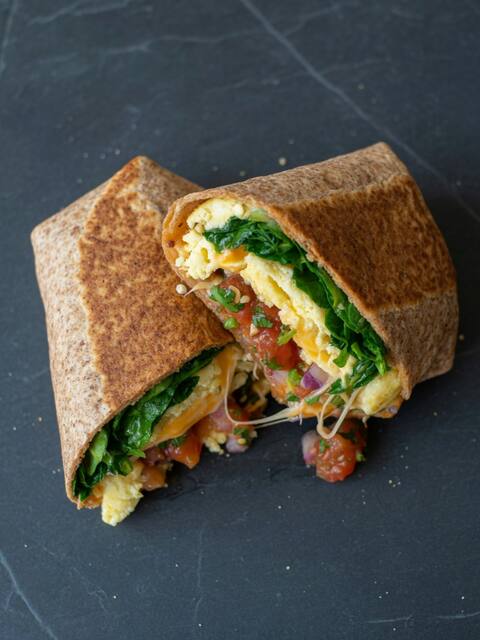 Egg white breakfast wrap