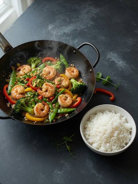 Prawn & veg stir-fry