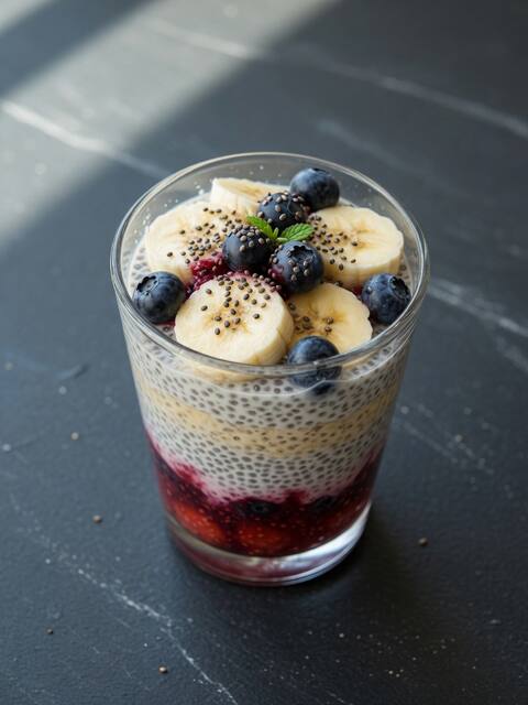 Chia berry pudding