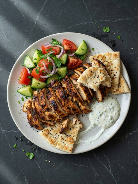 Chicken shawarma plate