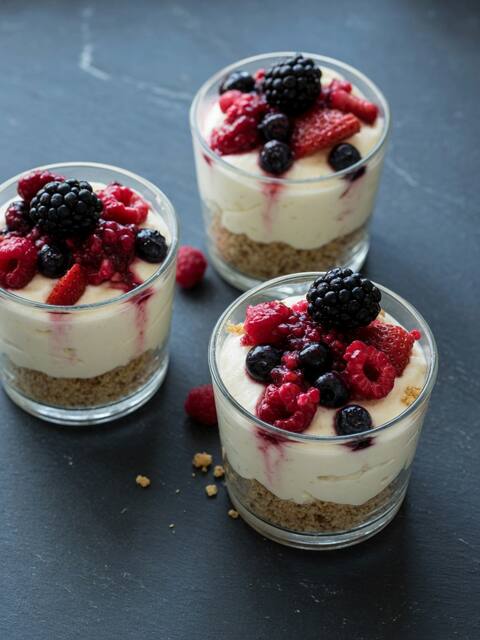 Greek yogurt cheesecake cups
