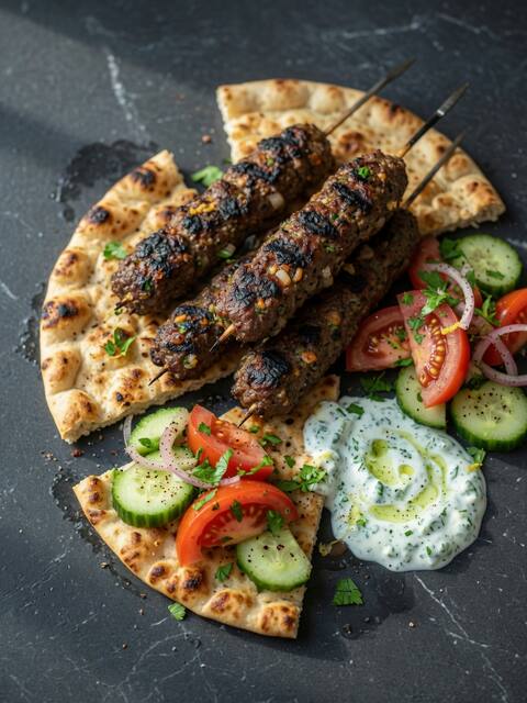 Beef kofta skewers