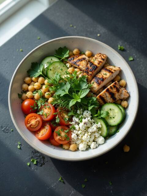 Chicken & chickpea salad