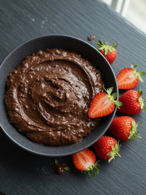 Protein brownie batter dip