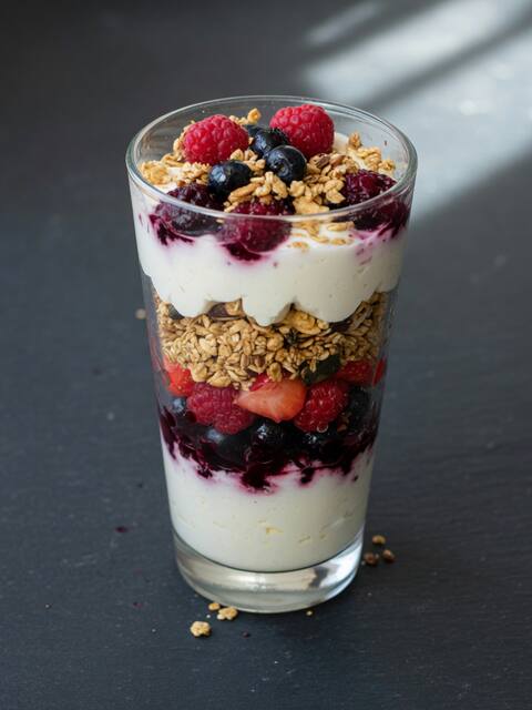 Skyr berry parfait