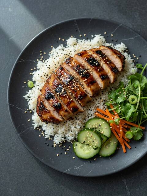 Chicken thigh rice bowl
