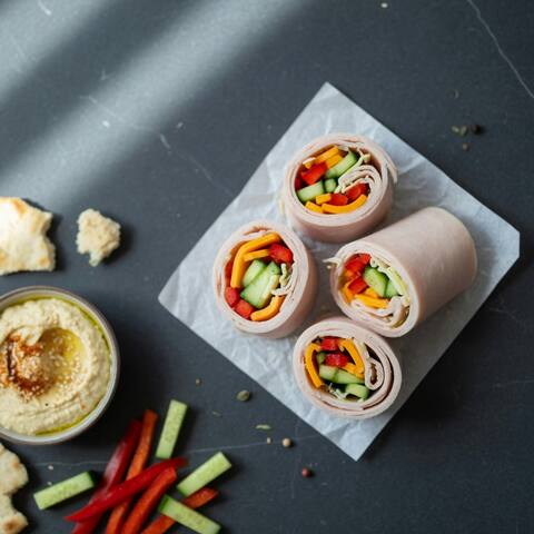 Turkey & cheese roll-ups