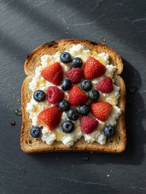 Cottage cheese toast (sweet)