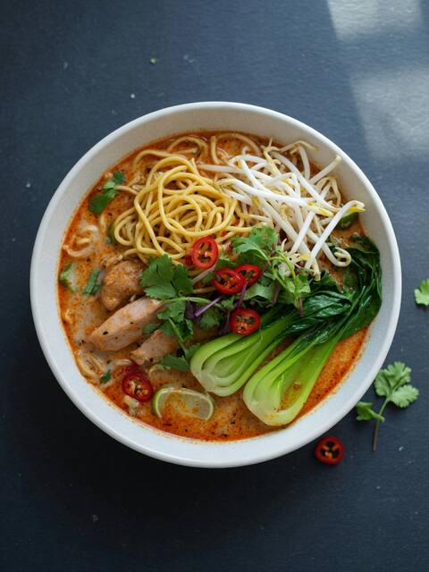 Chicken laksa (lighter)