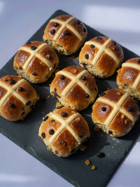 Protein hot cross buns