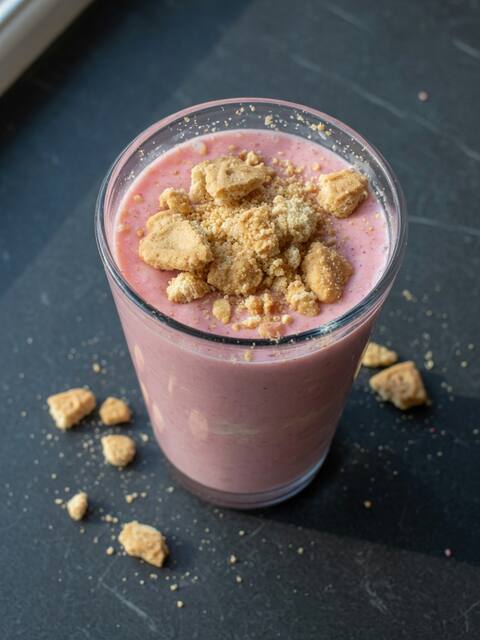 Protein strawberry cheesecake shake