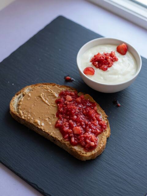Protein PB&J toast