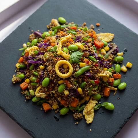 Egg & veg fried quinoa